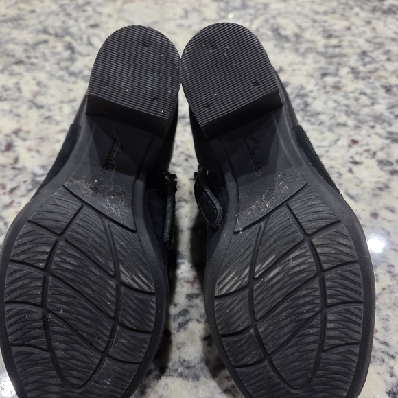 Cloudsteppers by Clarks Black Suede Fold-Over Ankle Boots - Picture 6 of 6